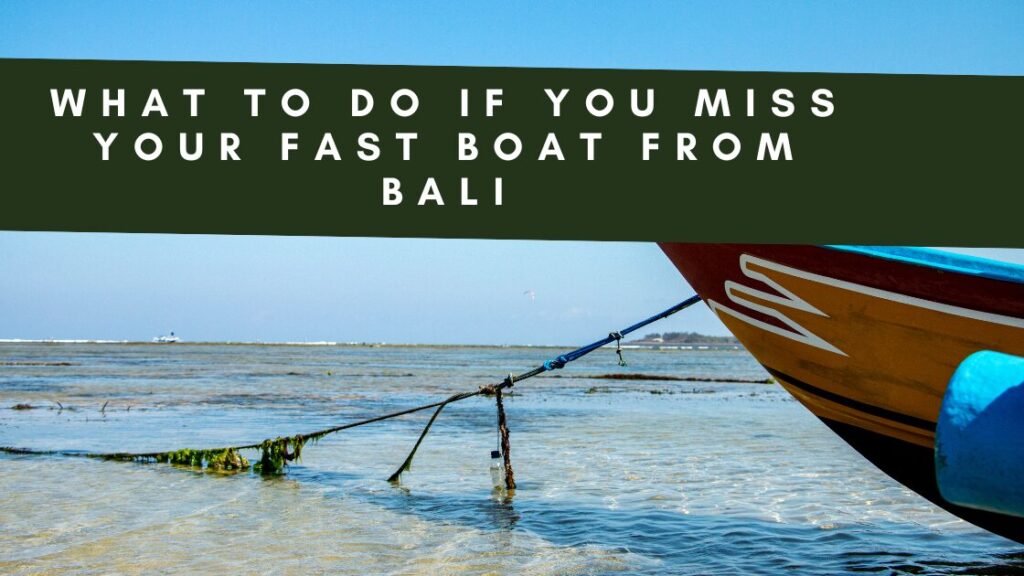 What to Do If You Miss Your Fast Boat from Bali